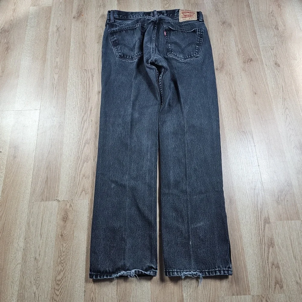 Vintage‎ Levis Jeans Mens 34x34 Black Denim 505 Regular Fit Straight Pants Y2K